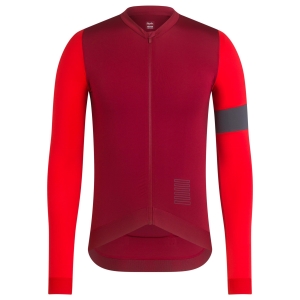 Koszulki Rapha Pro Team Long Sleeve Treningowe Cycling Męskie Ciemny Czerwone Czerwone | EKAQBG186