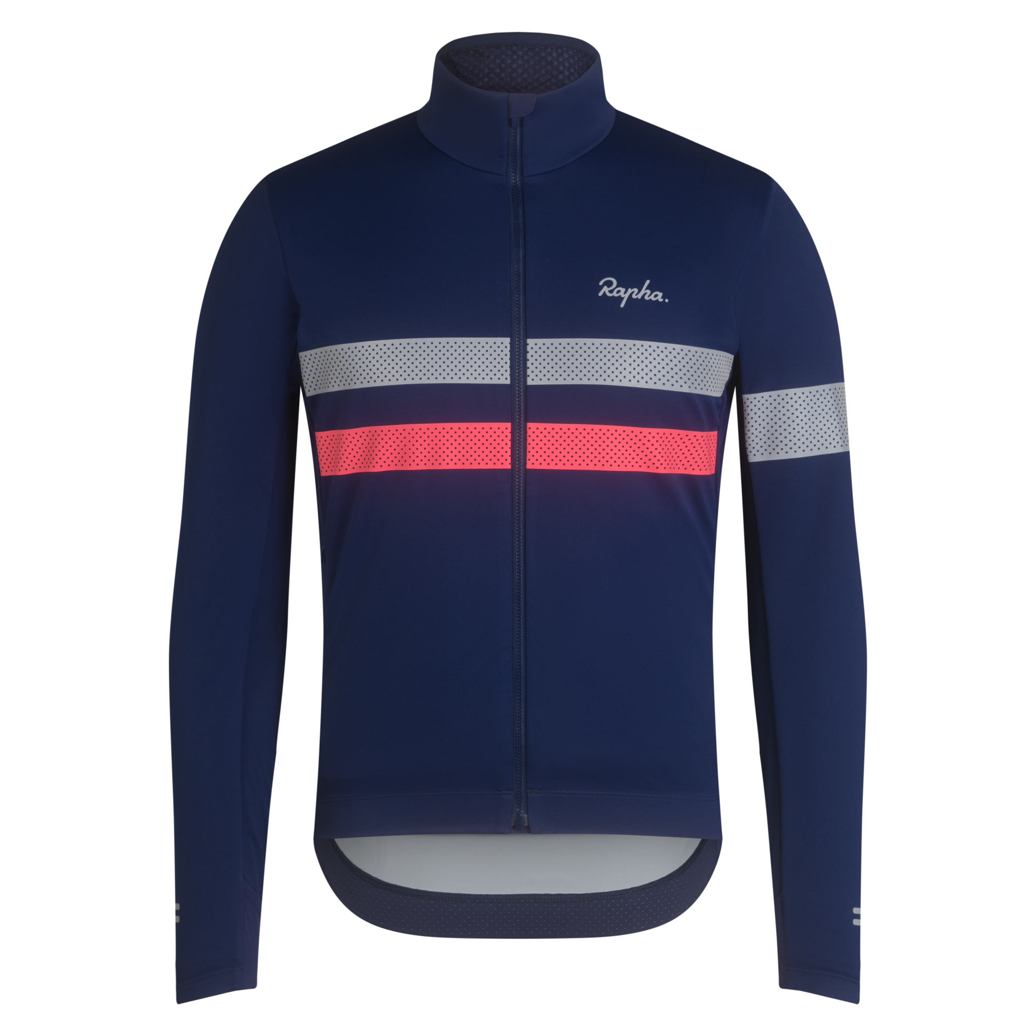 Koszulki Rapha Brevet Long Sleeve Gore-Tex Infinium Męskie Granatowe Różowe | WRVEZC075