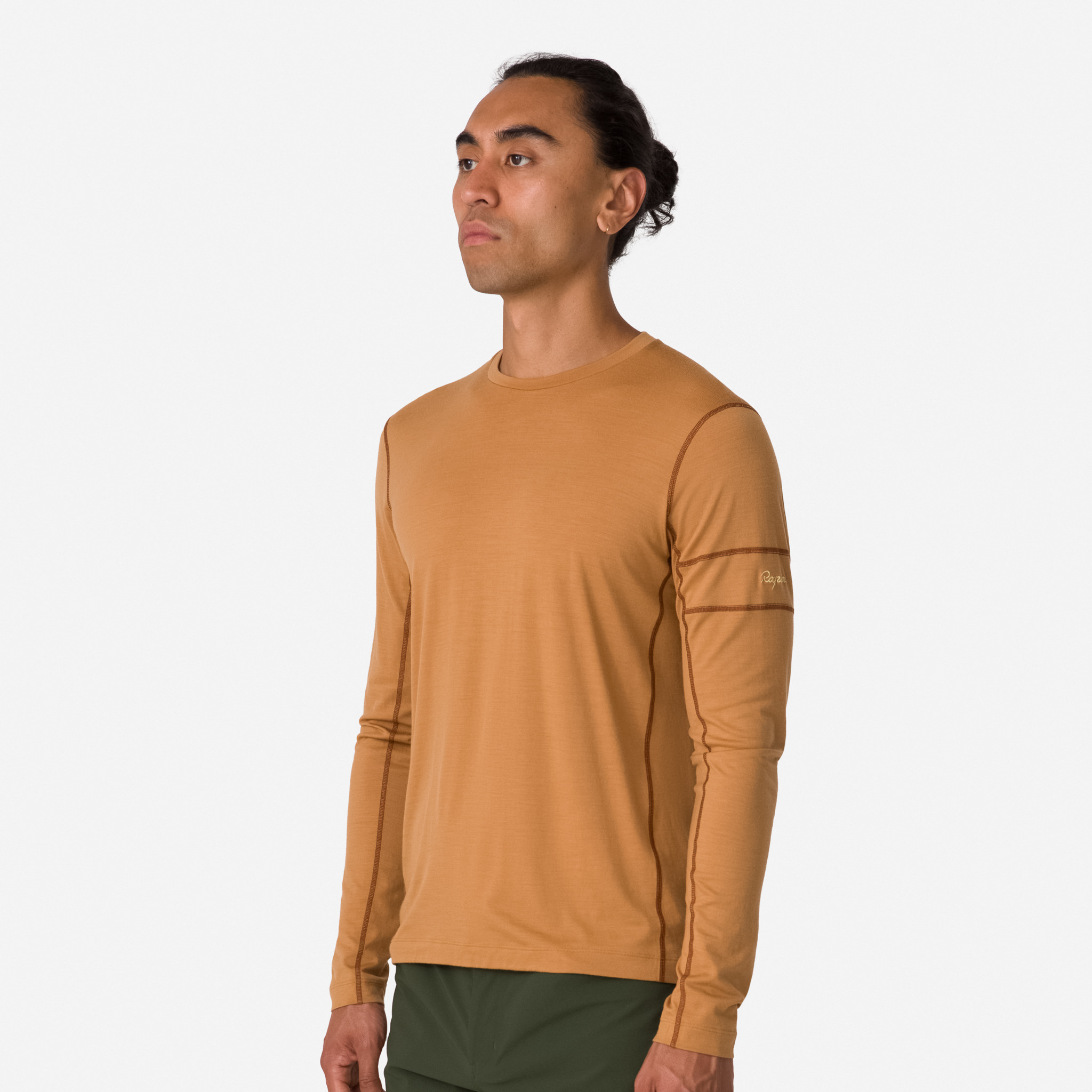 Koszulki Rapha Merino Long Sleeve Męskie Brązowe Brązowe | ERAFGW895