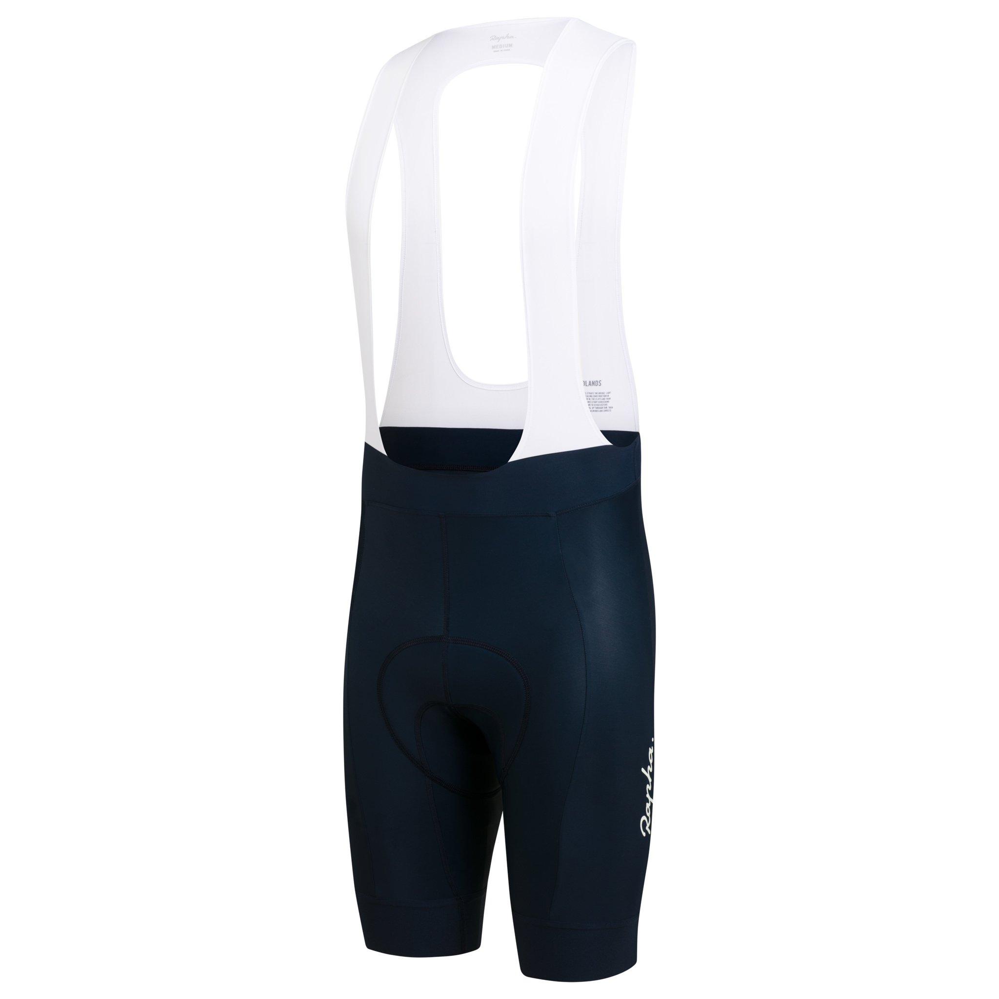 Spodenki Rapha Core Cycling Watowany Bib Męskie Granatowe Białe | UHDYJV453