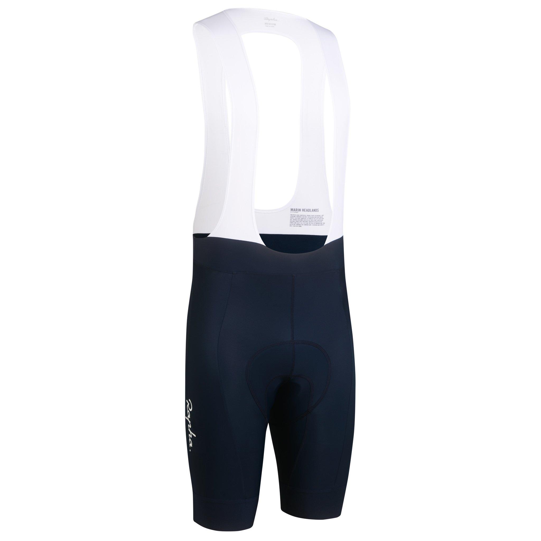 Spodenki Rapha Core Cycling Watowany Bib Męskie Granatowe Białe | UHDYJV453